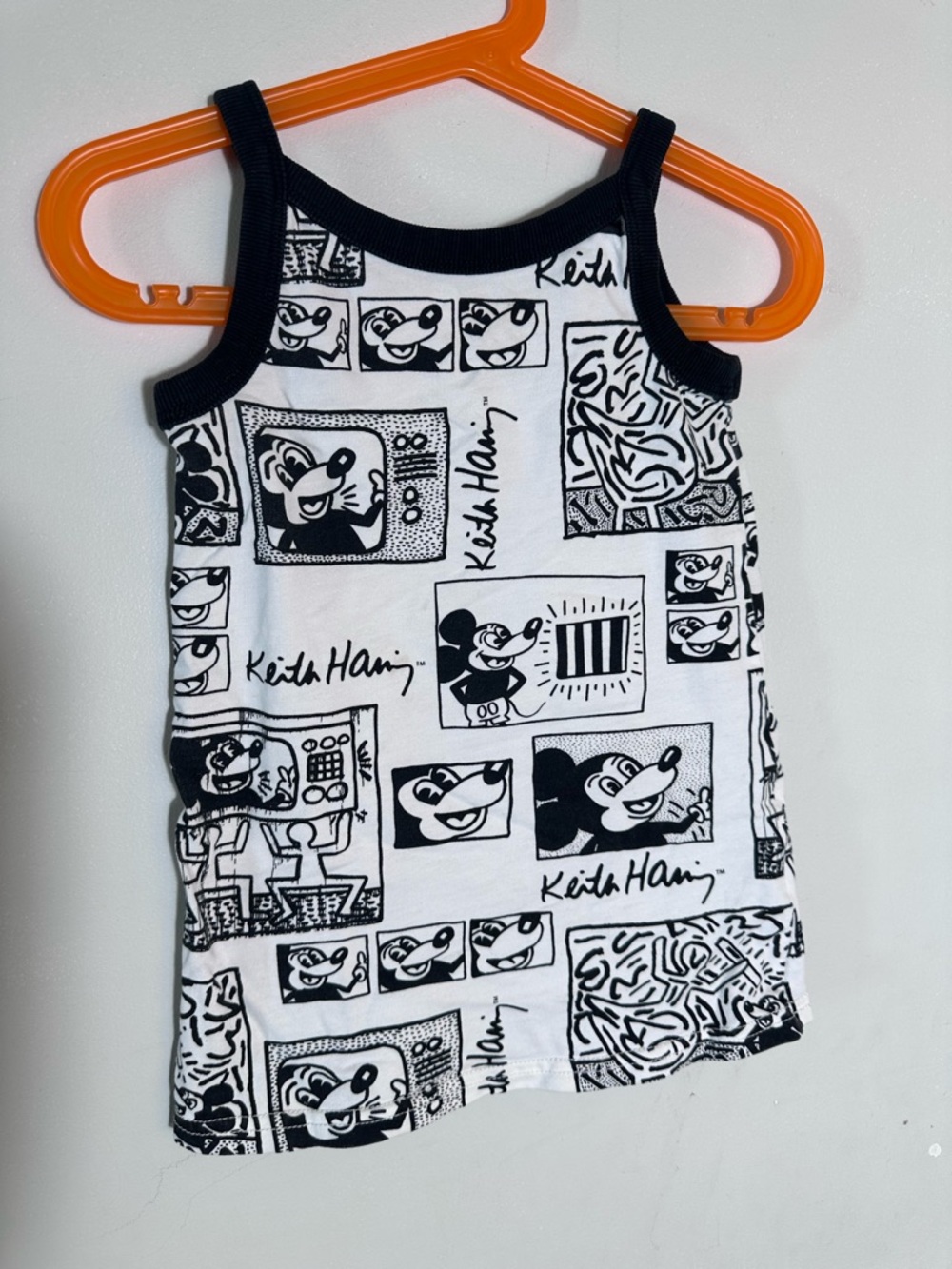 Disney Black & White Keith Haring Graphic Tank Dress
